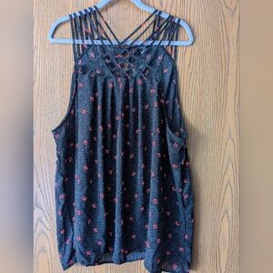 Torrid Black Tank With Pink Florals | 3